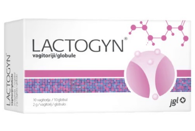 Lactogyn vagitoriji su medicinski proizvod koji sadrže natrijevu sol hijaluronske kiseline, polikarbofil, mliječnu kiselinu, vitamine A i E, 18-beta-gliciretinsku kiselinu i ulje čajevca.